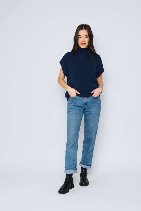 Shawna-Sleeveless Funnel Neck